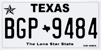 TX license plate BGP9484