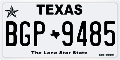 TX license plate BGP9485
