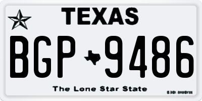 TX license plate BGP9486