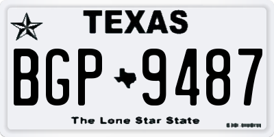 TX license plate BGP9487