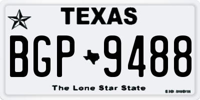 TX license plate BGP9488