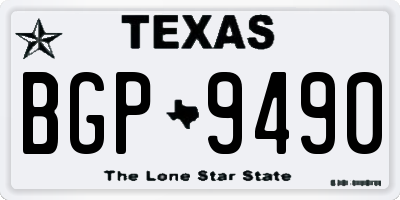 TX license plate BGP9490
