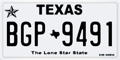 TX license plate BGP9491