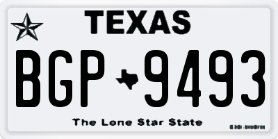TX license plate BGP9493