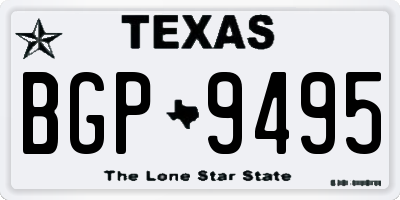 TX license plate BGP9495