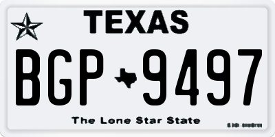 TX license plate BGP9497