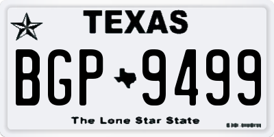 TX license plate BGP9499
