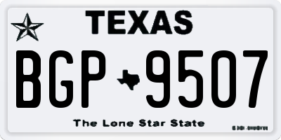 TX license plate BGP9507