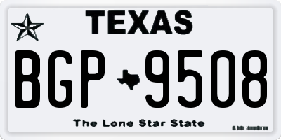 TX license plate BGP9508