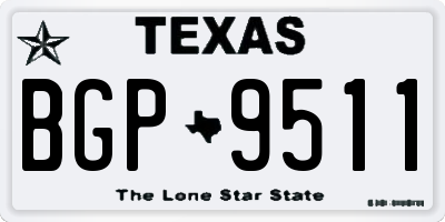 TX license plate BGP9511
