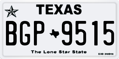 TX license plate BGP9515