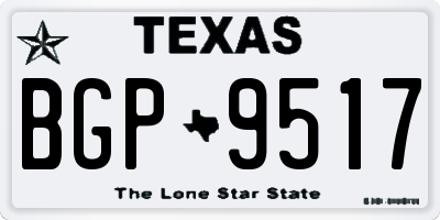 TX license plate BGP9517