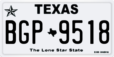 TX license plate BGP9518