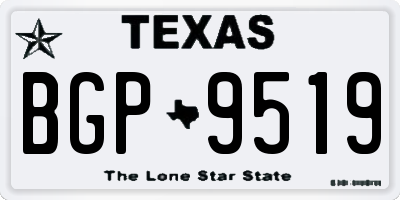 TX license plate BGP9519