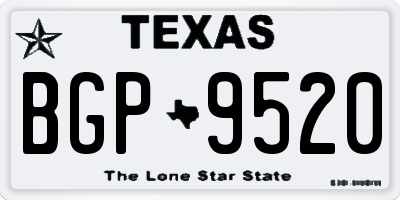 TX license plate BGP9520
