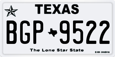 TX license plate BGP9522