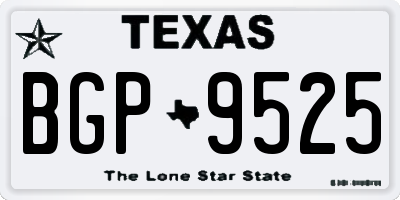 TX license plate BGP9525