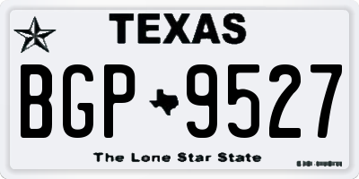 TX license plate BGP9527