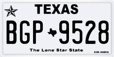 TX license plate BGP9528