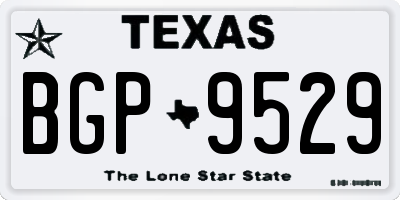 TX license plate BGP9529