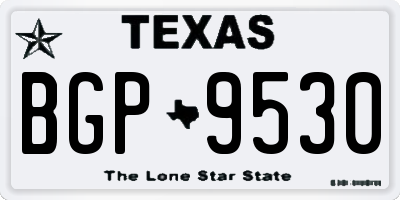 TX license plate BGP9530