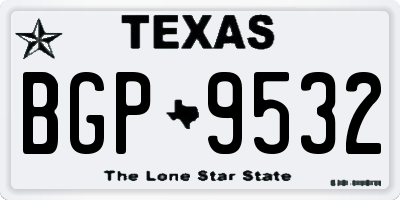 TX license plate BGP9532