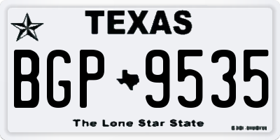 TX license plate BGP9535