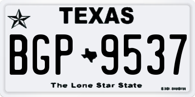 TX license plate BGP9537