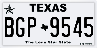 TX license plate BGP9545