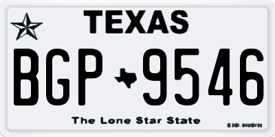 TX license plate BGP9546