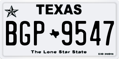 TX license plate BGP9547