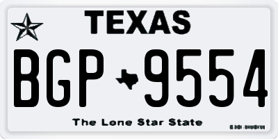 TX license plate BGP9554