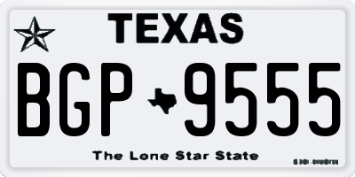 TX license plate BGP9555