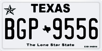 TX license plate BGP9556