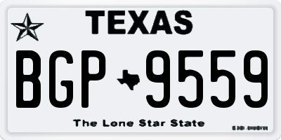 TX license plate BGP9559