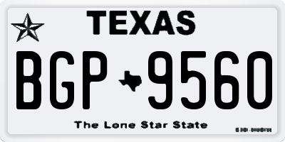 TX license plate BGP9560