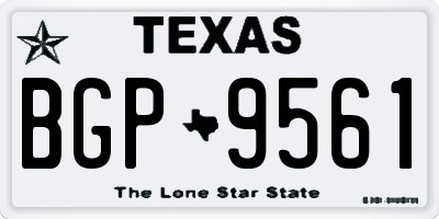 TX license plate BGP9561