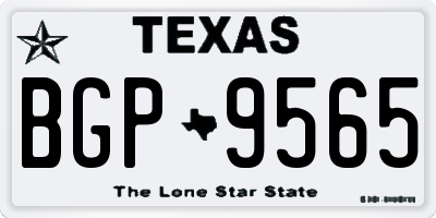 TX license plate BGP9565