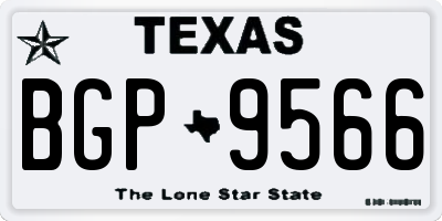 TX license plate BGP9566