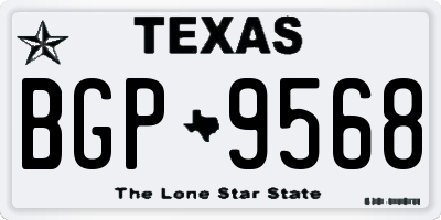 TX license plate BGP9568