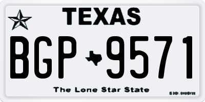 TX license plate BGP9571