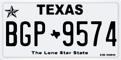TX license plate BGP9574