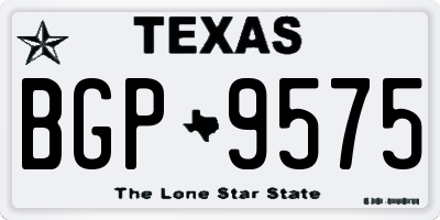 TX license plate BGP9575