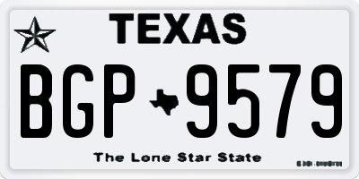 TX license plate BGP9579