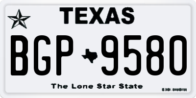 TX license plate BGP9580
