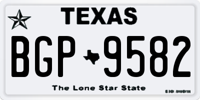 TX license plate BGP9582