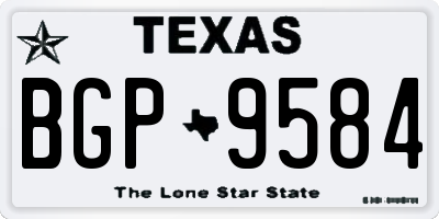 TX license plate BGP9584