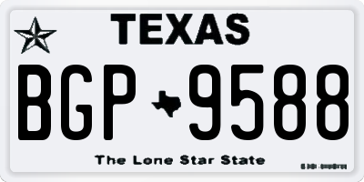 TX license plate BGP9588