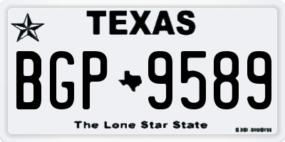 TX license plate BGP9589
