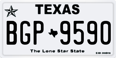 TX license plate BGP9590